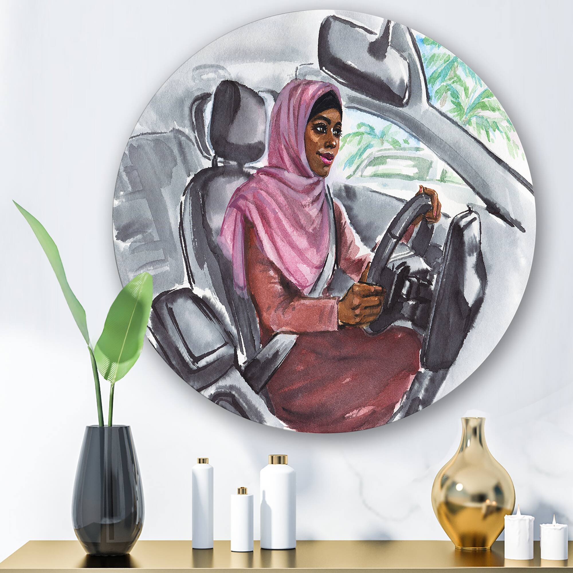 Designart - Arabian Woman Driving A Car III